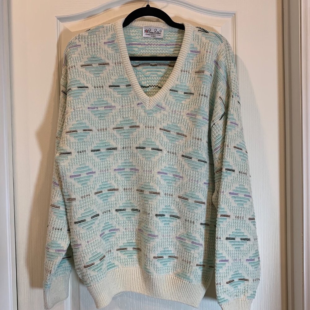 Prince Bellini –‎ Men’s Vintage Knit Sweater 90s, Size Medium